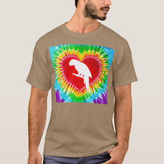 Camiseta Loro del corazón del tinte