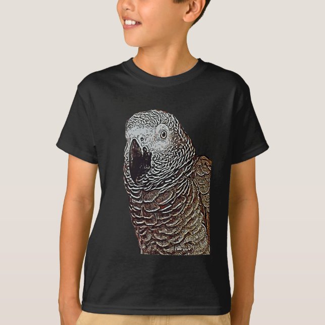 Camiseta Loro del gris africano (Anverso)