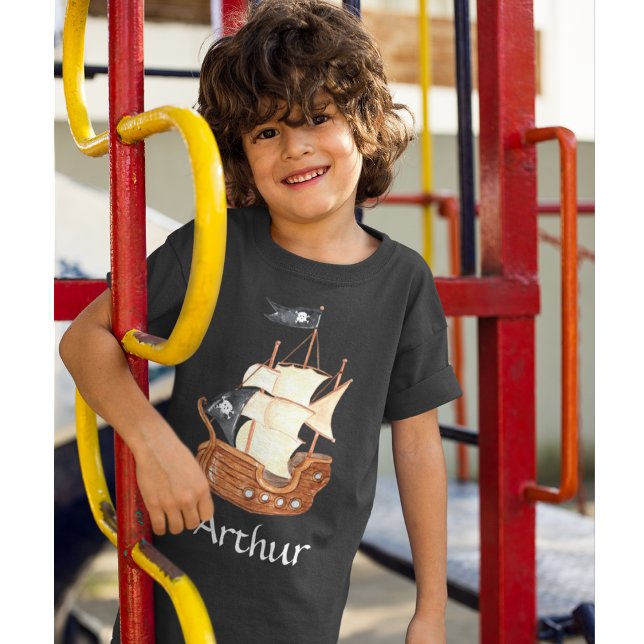 Camiseta Loro del tesoro del fiesta del cumpleaños pirata (Pirate T-Shirt for Kids)