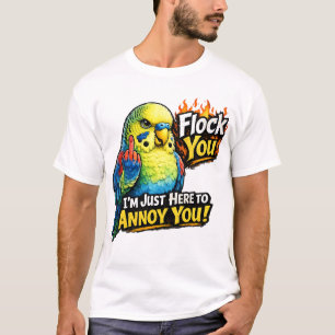 Camiseta Loro divertido "Rebaño tú" Diseño de pájaro molest