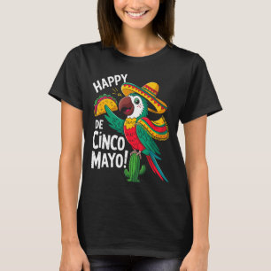 Camiseta Loro divertido sombrero cinco de mayo