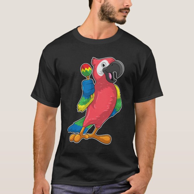 Camiseta Loro en la música de Maracas (Anverso)