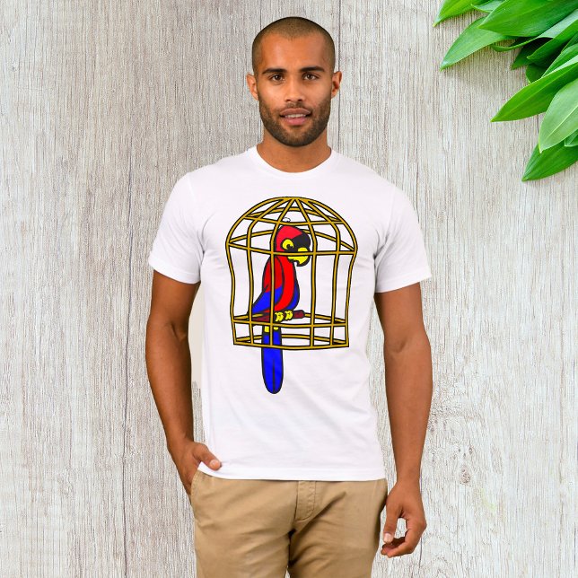 Camiseta Loro En Una Cañeta De Mascotas (Subido por el creador)