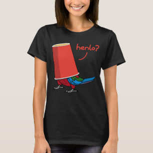 Camiseta Loro en una copa Henlo I Ala Verde Macaw