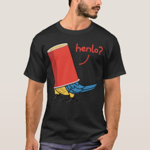Camiseta Loro en una copa Henlo I Blue garten Macaw
