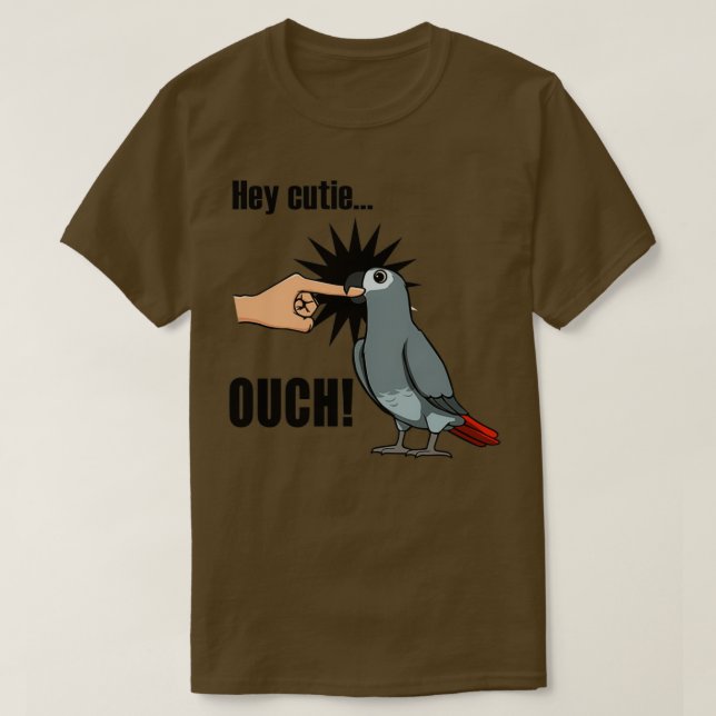 Camiseta Loro enojado gracioso dice dulce loro gris african (Diseño del anverso)