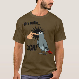 Camiseta Loro enojado gracioso dice dulce loro gris african