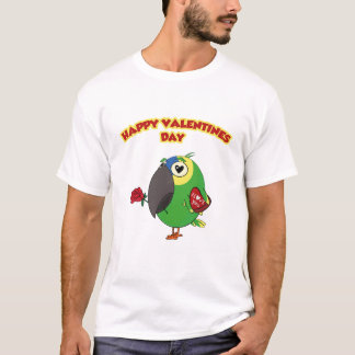 Camiseta loro feliz del día de San Valentín