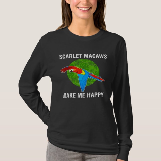 Camiseta Loro feliz Scarlet Macaw (Anverso)