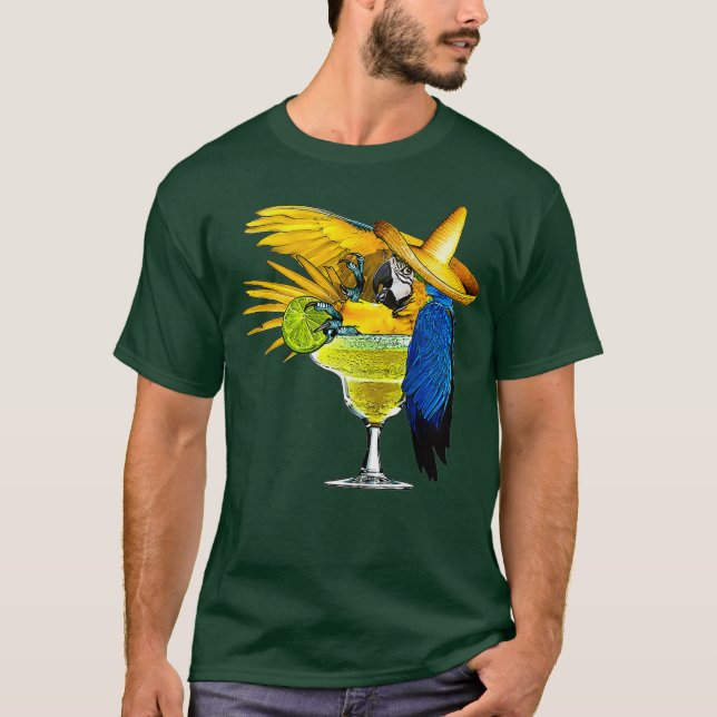 Camiseta Loro gracioso en Margarita Bebe Glass Premium (Anverso)