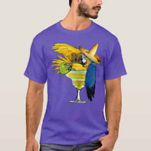 Camiseta Loro gracioso en Margarita Vidrio para beber