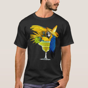 Camiseta Loro gracioso en Margarita Vidrio para beber