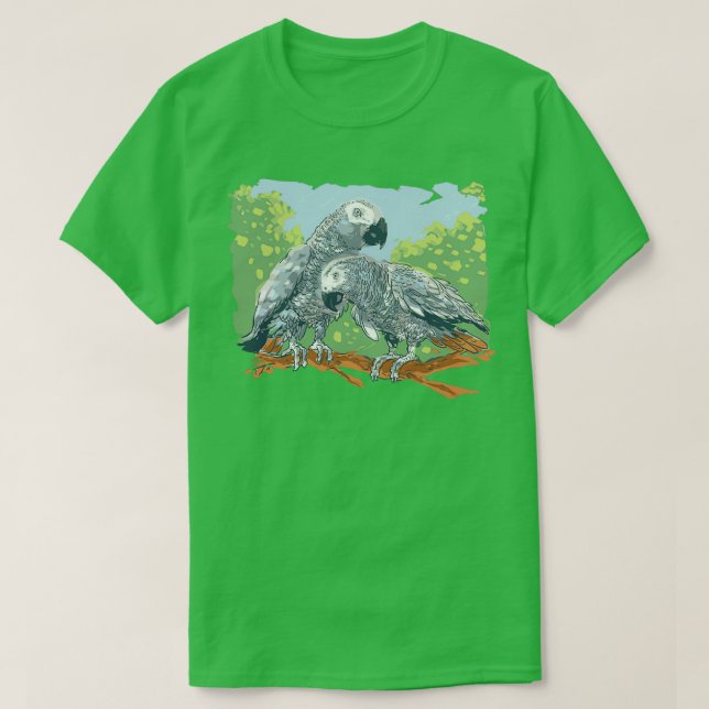 Camiseta loro gris 5 (Diseño del anverso)