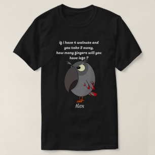 Camiseta Loro gris africano ¡Cuidado con los dedos!