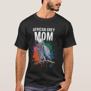 Camiseta Loro Gris Africano Mamá Amante de las Aves Ornitól