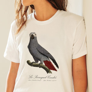 Camiseta Loro gris africano, Psittacus erithacus, vintage