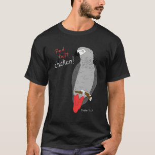 Camiseta Loro Gris Africano Rojo Butt Chicken Hoodie