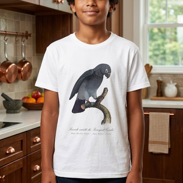 Camiseta Loro Gris Africano Timneh, Psittacus Timneh (Timneh African Grey Parrot, Psittacus Timneh. Boy Basic White T-Shirt)