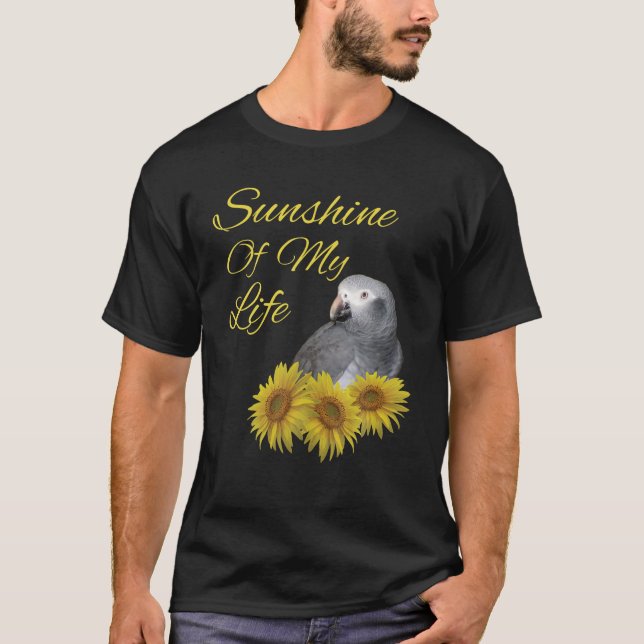Camiseta Loro gris de Timneh African Gray Sunshine Sunflowe (Anverso)