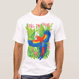 Camiseta Loro Guacamayo plantas tropicales 