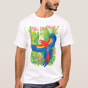 Camiseta Loro Guacamayo plantas tropicales