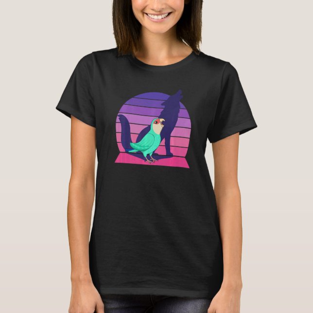Camiseta Loro I Howling Wolf I Grito Peach cara Blue (Anverso)