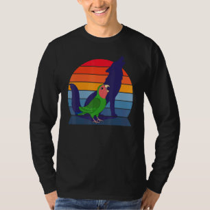 Camiseta Loro I Howling Wolf I Grito Rosy cara Verde