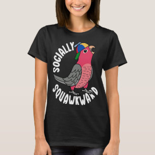 Camiseta Loro incómodo social con pecho Rosa Galah C
