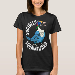 Camiseta Loro incómodo social I azul enmascarado Lovebird