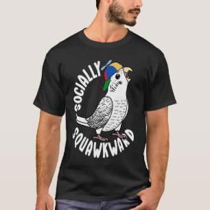 Camiseta Loro incómodo social I Budgie Budgerig blanco