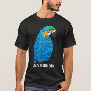 Camiseta Loro Loco Lady Blue Y Amarillo Macaw Parrot Ara