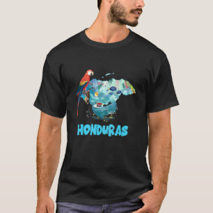 Camiseta Loro Mapa De Honduras Animal Oceánico Ballena Pez