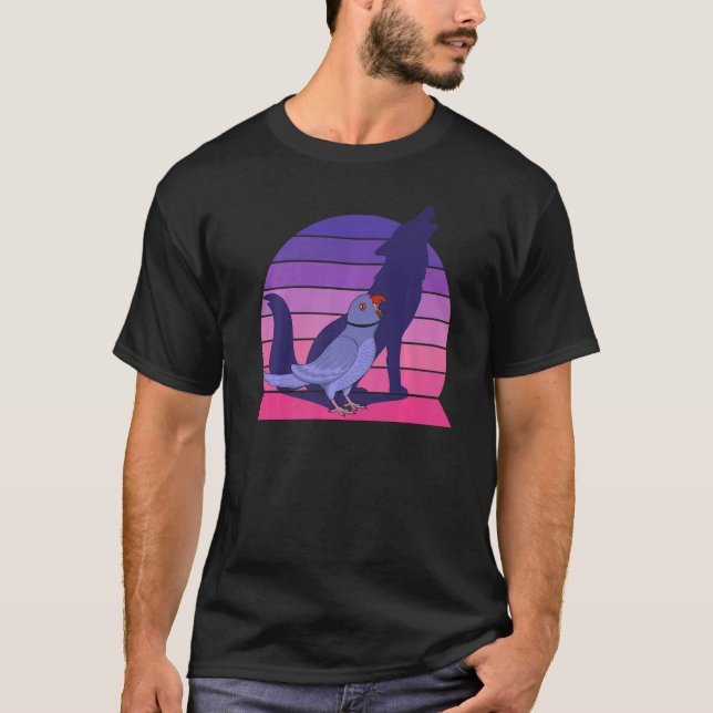 Camiseta Loro me llanto lobo gritando violeta rí indio (Anverso)