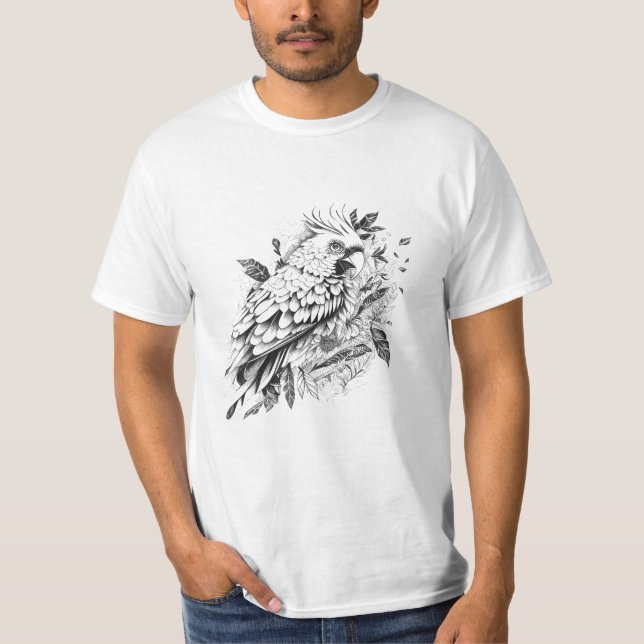 Camiseta Loro Naturaleza animal salvaje Ilustracion arte ta (Anverso)