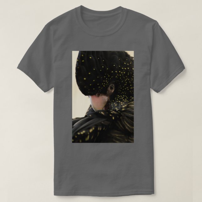 Camiseta Loro negro y dorado (Diseño del anverso)