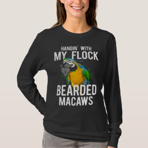 Camiseta Loro pájaro guacamayo colgando con mi bandada barb