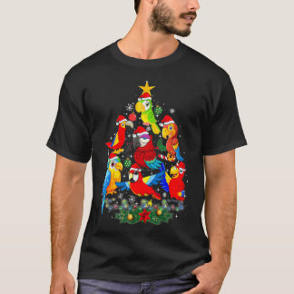 Camiseta Loro Pájaro Ornamé de Navidad Árbol Divertidos Reg