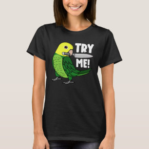 Camiseta Loro Prueba Con Cuchillo Doble Cabeza Amarilla Am