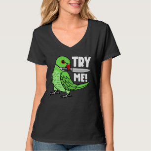 Camiseta Loro Prueba Con Cuchillo I Verde Indian Ringneck