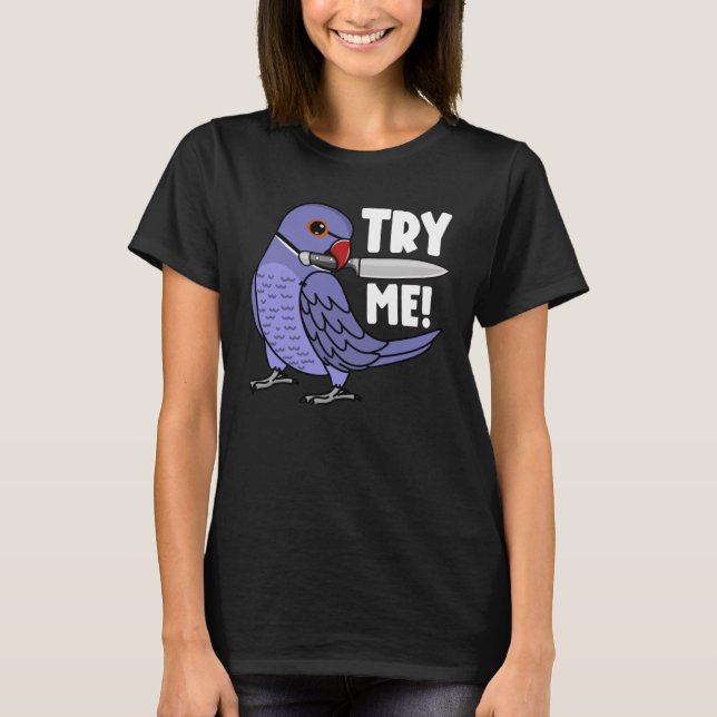 Camiseta Loro Prueba Con Cuchillo I Violeta Anillo Indio (Anverso)