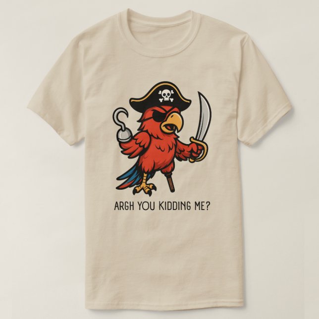 Camiseta Loro que habla como un pirata (Diseño del anverso)