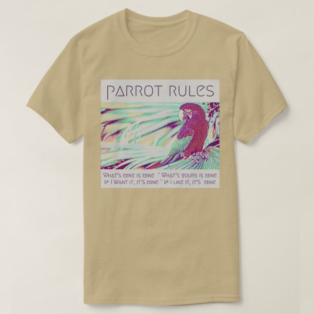 Camiseta loro reglas loro loro mamá loro papa paro (Diseño del anverso)