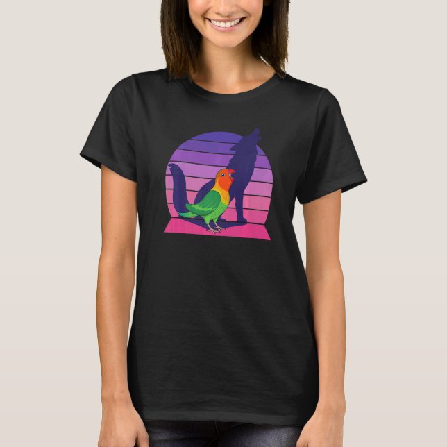 Camiseta Loro retro gritando el lobo de Fischer (Anverso)