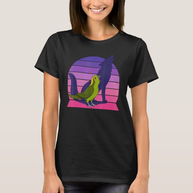 Camiseta Loro retro gritando siesta amarilla (Anverso)