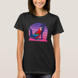 Camiseta Loro retro gritando verde
