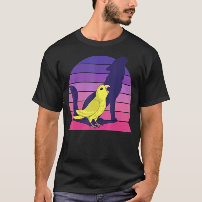 Camiseta Loro retro grito pera amarilla (Anverso)
