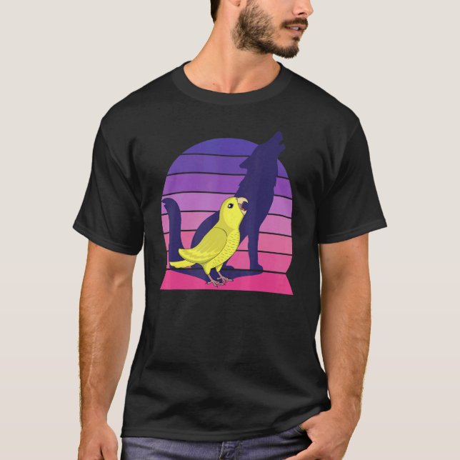 Camiseta Loro retro grito pera amarilla (Anverso)