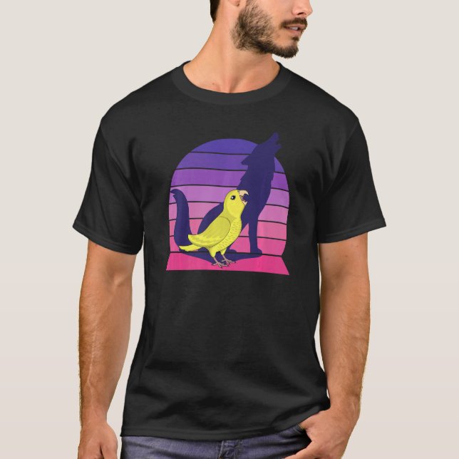 Camiseta Loro retro grito pera amarilla (Anverso)