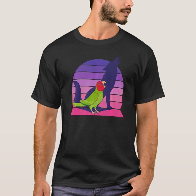 Camiseta Loro retro grito rojo enmascarado (Anverso)