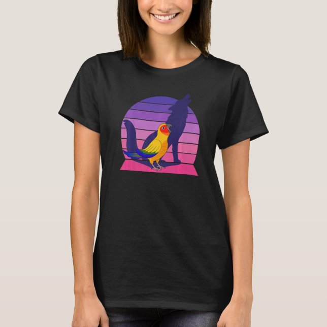 Camiseta Loro retro grito súbito de sol (Anverso)